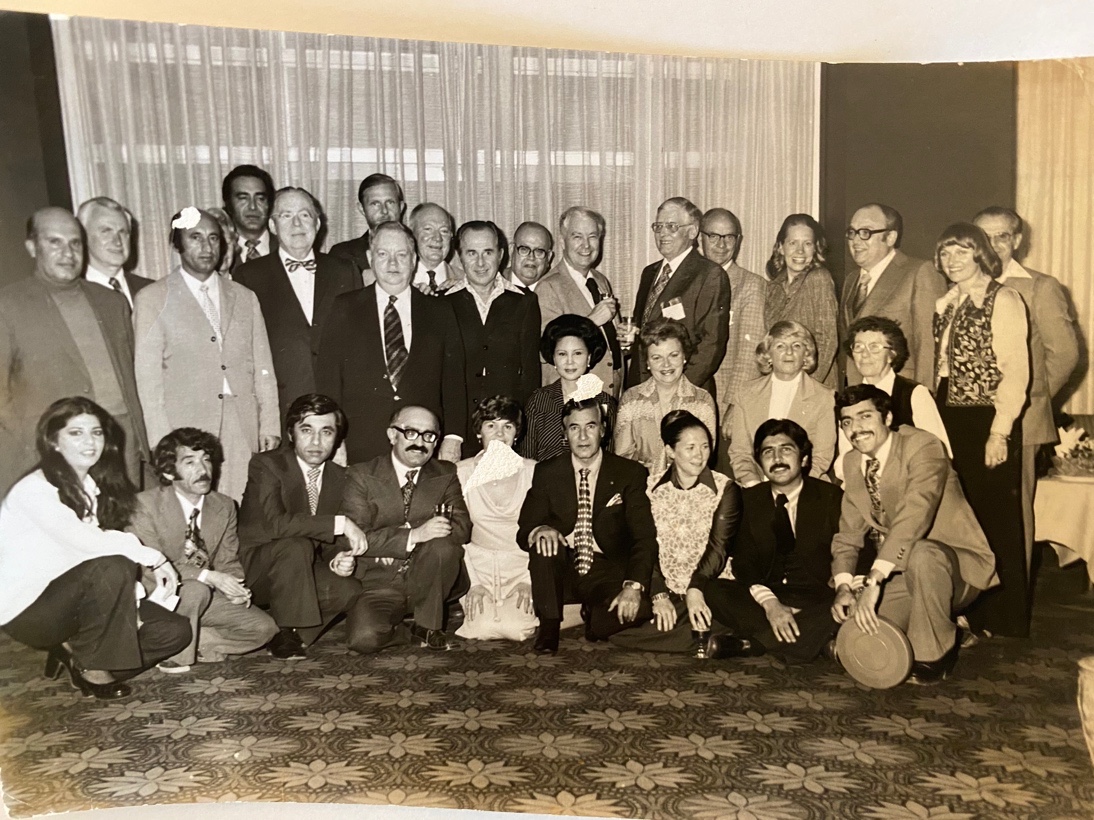 Atta Arghandiwal with an international group at Hotel Inter-Continental in Kabul.